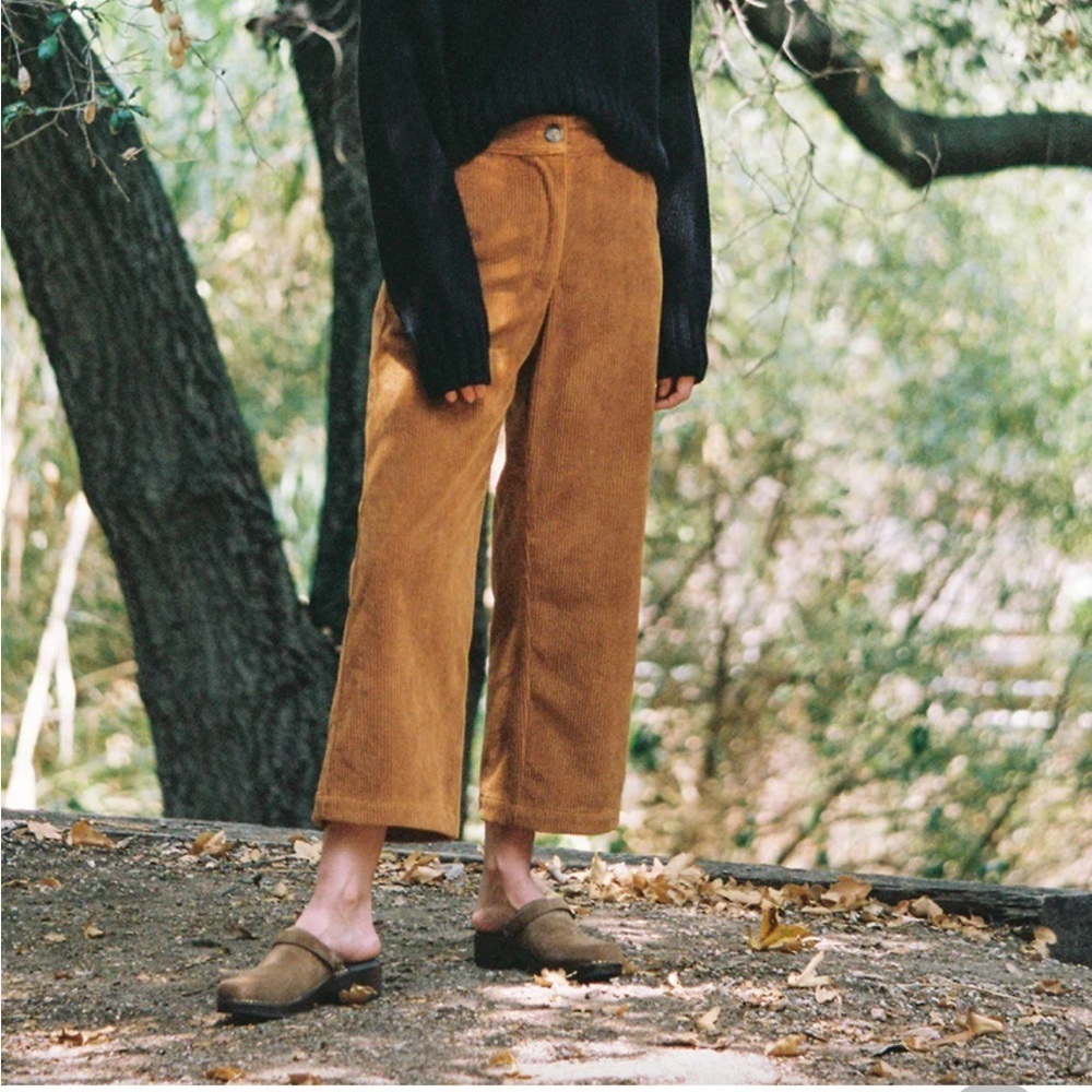 NWOT Ciao Lucia Pietro Pant Sienna Corduroy Straight Leg Ankle Trousers S